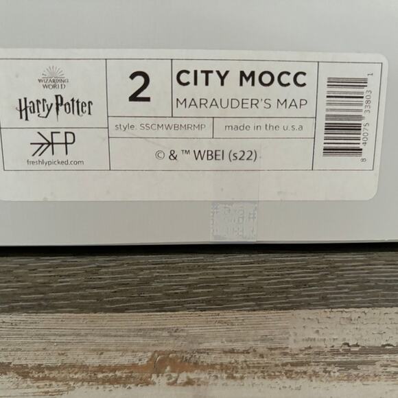 Harry Potter Marauders Map Freshly Picked Moccasins Size 2 New In Box - Picture 3 of 3